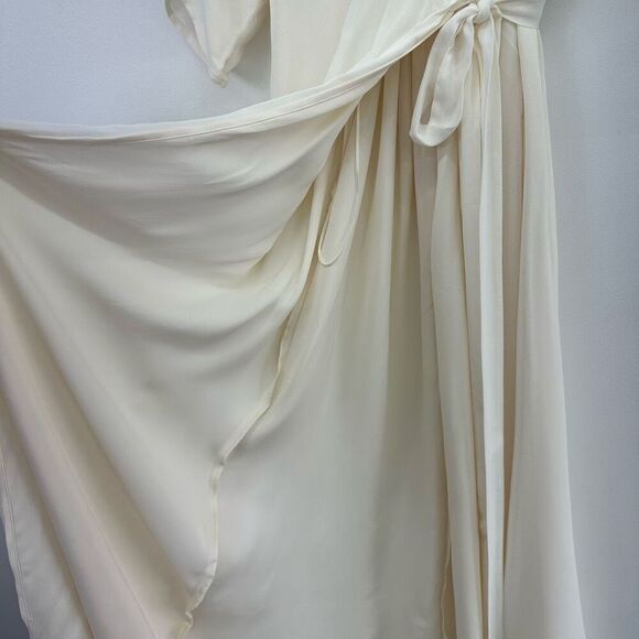 Reformation Women’s Cream Off White Winslow Elegant Wrap Maxi Dress - Picture 12 of 14